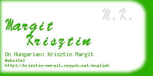 margit krisztin business card